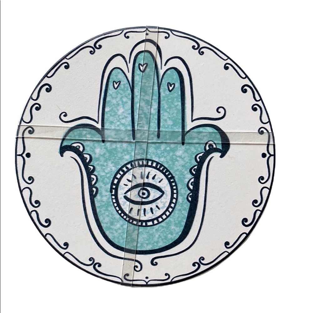 NEW Hamsa/evil eye boho coasters